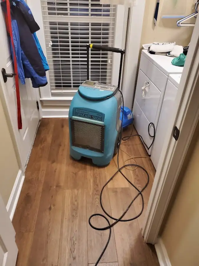 Commercial dehumidifier deployed for Flood Damage Cleanup in East Caln